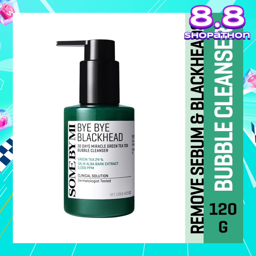 Bye Bye Blackhead 30 Days Miracle Green Tea Tox Bubble Cleanser (To Remove Sebum & Blackheads) 120g