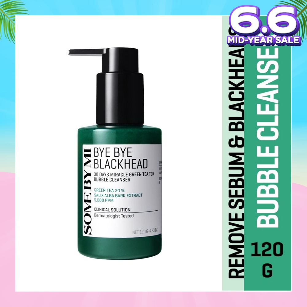 Bye Bye Blackhead 30 Days Miracle Green Tea Tox Bubble Cleanser (To Remove Sebum & Blackheads) 120g