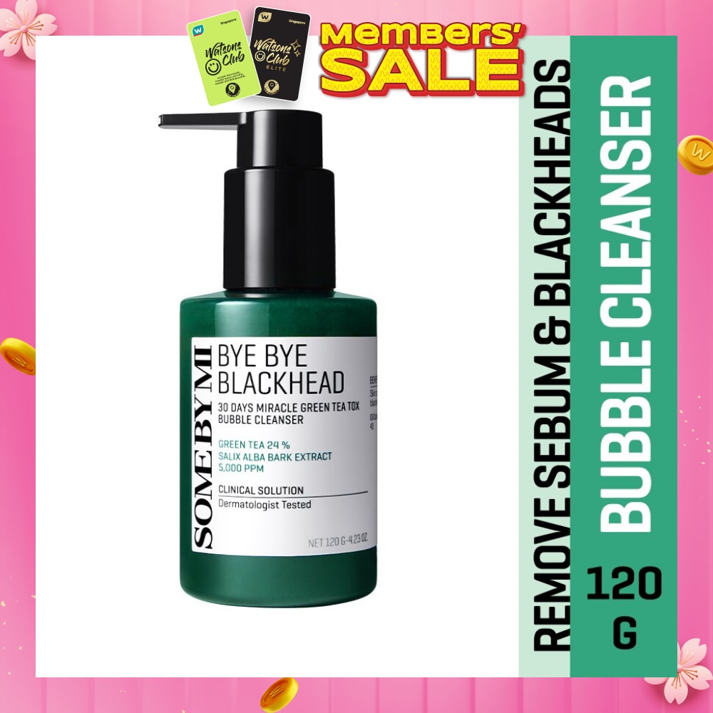Bye Bye Blackhead 30 Days Miracle Green Tea Tox Bubble Cleanser (To Remove Sebum & Blackheads) 120g