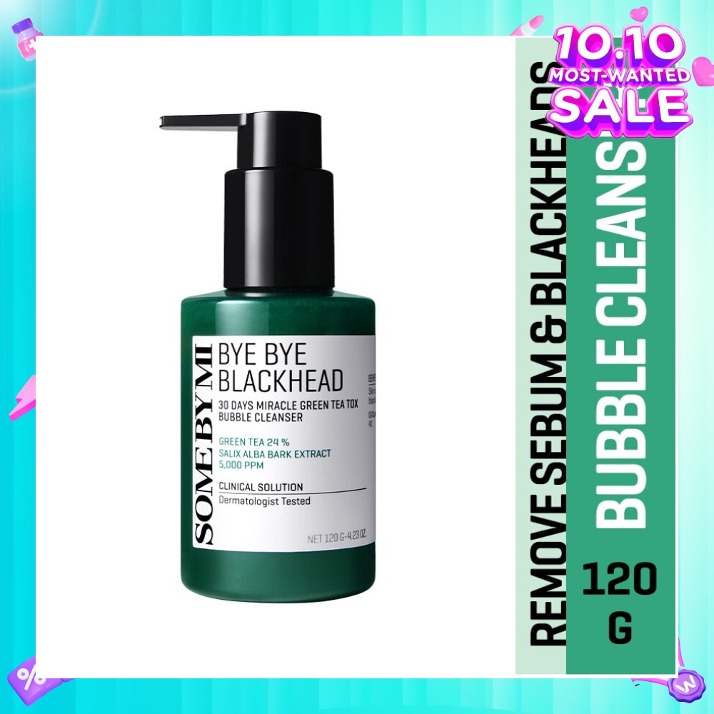 Bye Bye Blackhead 30 Days Miracle Green Tea Tox Bubble Cleanser (To Remove Sebum & Blackheads) 120g
