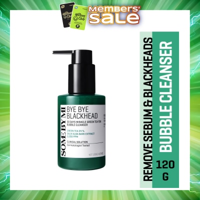 SOME BY MI - Bye Bye Blackhead 30 Days Miracle Green Tea Tox Bubble Cleanser (To Remove Sebum & Blackheads) 120g