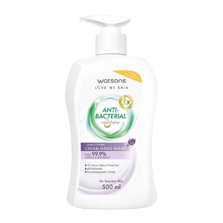 Anti-Bacterial Calming Lavender Cream Hand Wash (For Sensitive Skin) 500ml x 24s (Per Carton)