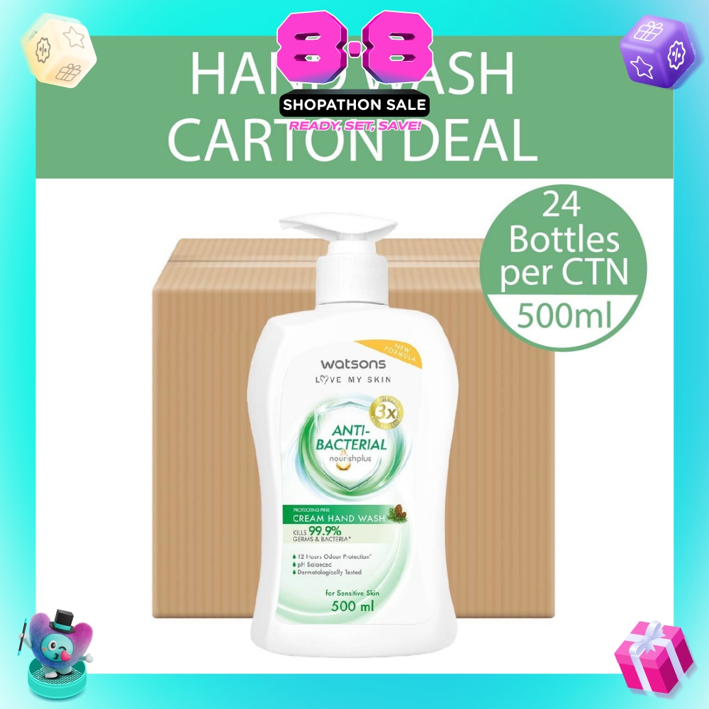 Anti-Bacterial Protecting Pine Cream Hand Wash (For Sensitive Skin) 500ml x 24s (Per Carton)