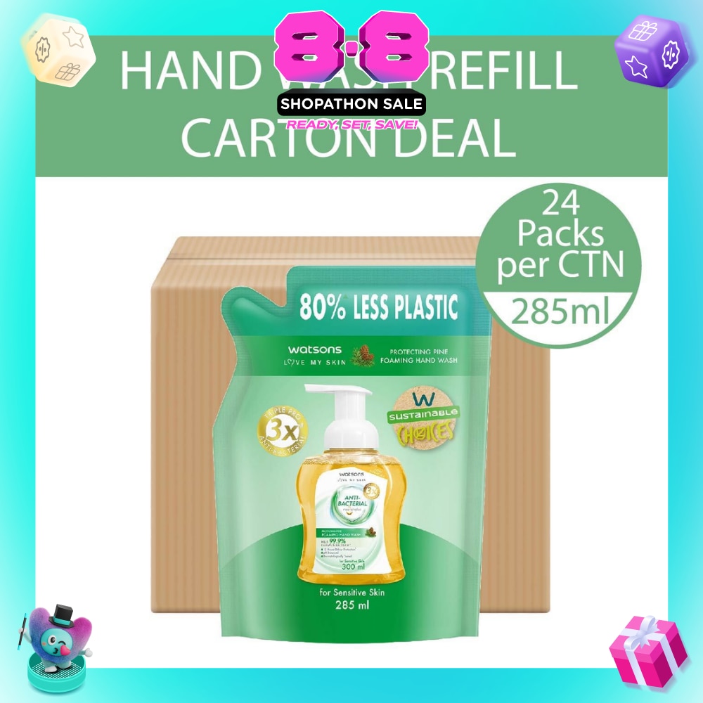 Anti-Bacterial Protecting Pine Foaming Hand Wash Refill Pack (For Sensitive Skin) 285ml x 24s (Per Carton)