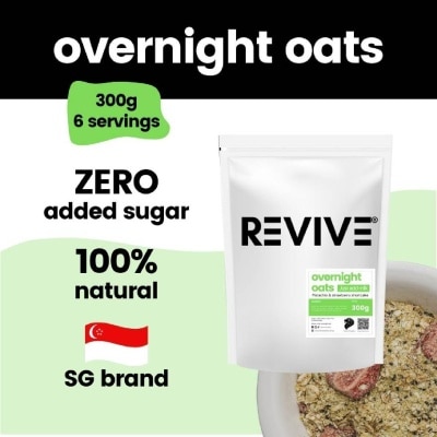 REVIVE Overnight Oats Pistachio & Strawberry Shortcake (Zero Sugar + 100% Natural) 300g