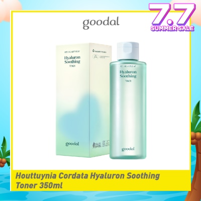 GOODAL Houttuynia Cordata Hyaluron Soothing Toner (Mild Exfoliation Care For Dry & Rough Skin) 350ml