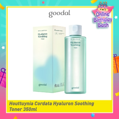 GOODAL Houttuynia Cordata Hyaluron Soothing Toner (Mild Exfoliation Care For Dry & Rough Skin) 350ml