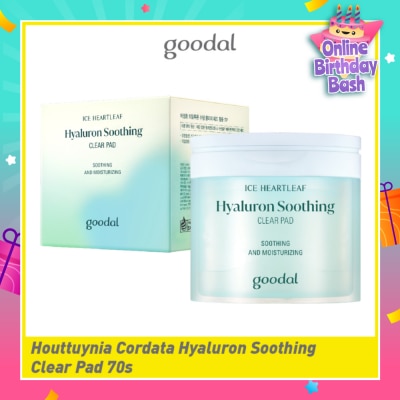 GOODAL Houttuynia Cordata Hyaluron Soothing Clear Pad (For Soothing & Moisturizing) 70s