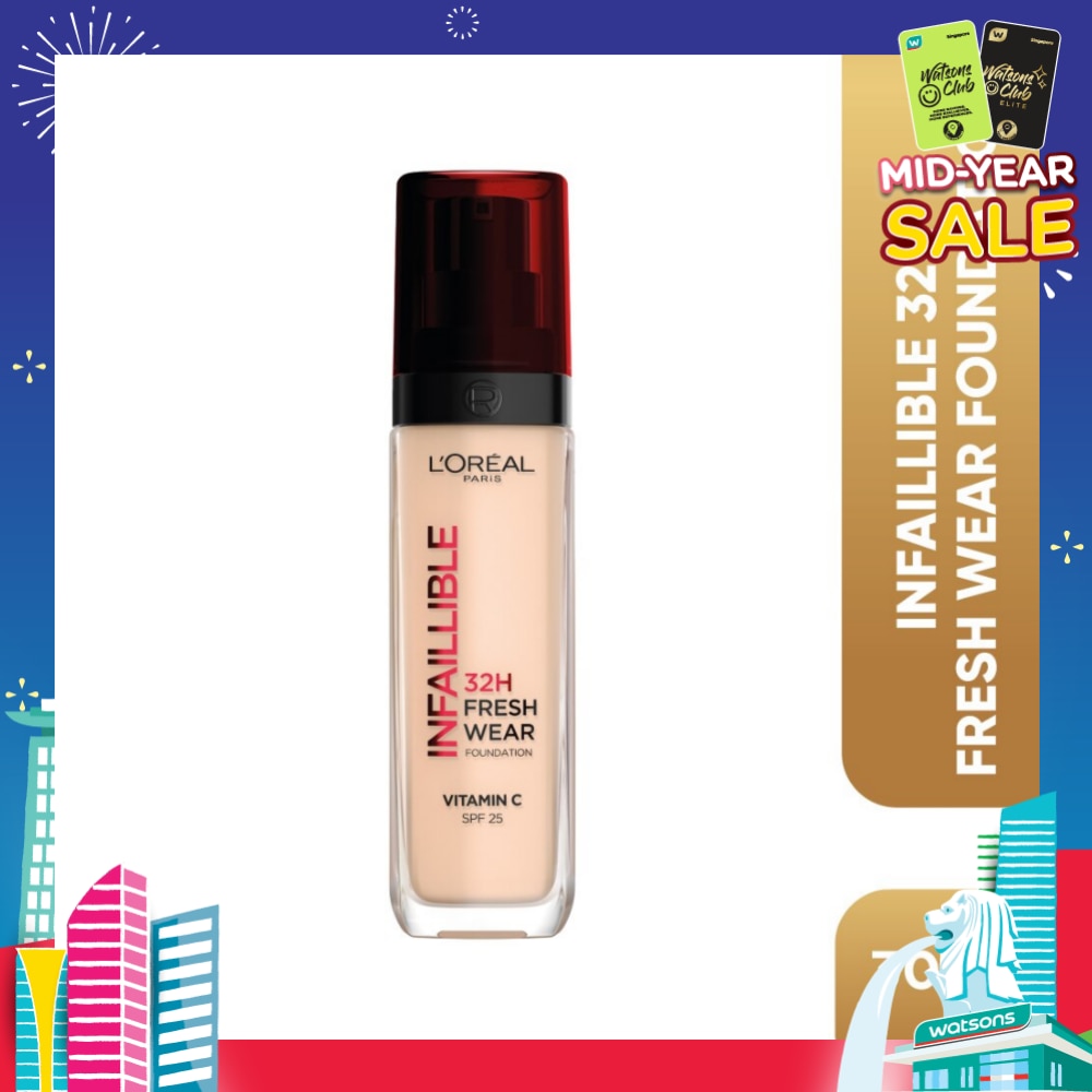 L'OREAL PARIS MAKEUP Infaillible 32H Fresh Wear Foundation Vitamin C SPF25 20 Ivory 30ml