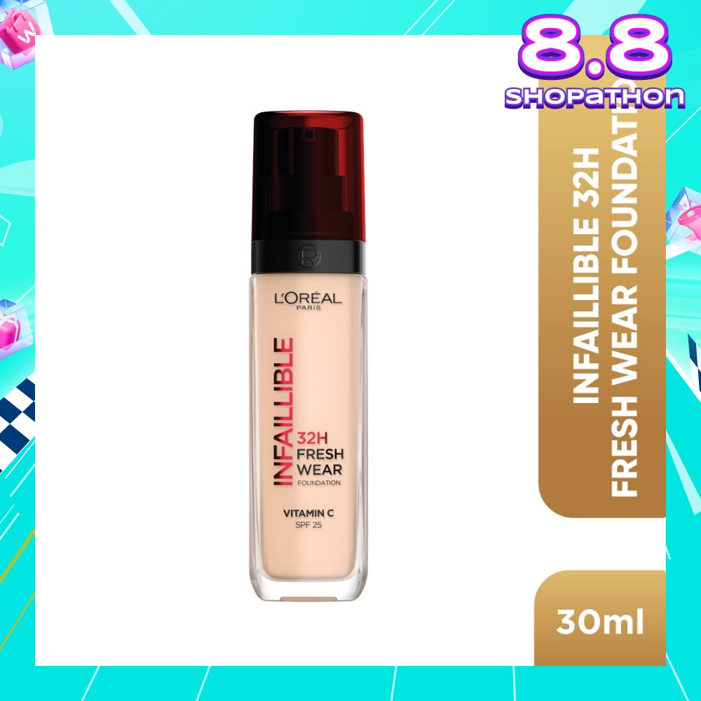 L'OREAL PARIS MAKEUP Infaillible 32H Fresh Wear Foundation Vitamin C SPF25 20 Ivory 30ml