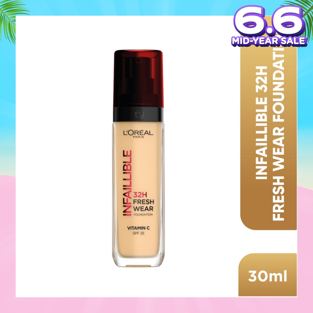 L'OREAL PARIS MAKEUP Infaillible 32H Fresh Wear Foundation Vitamin C SPF25 120 Golden Vanilla 30ml