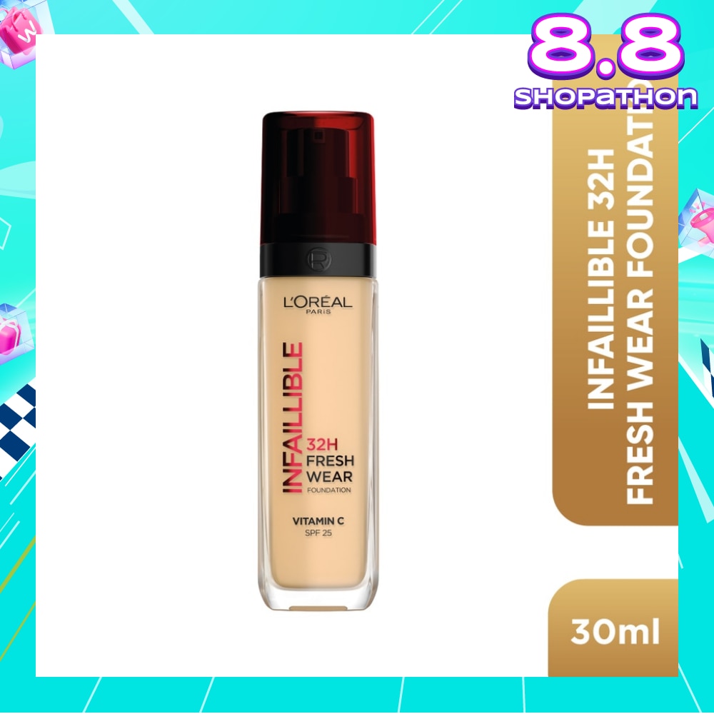 L'OREAL PARIS MAKEUP Infaillible 32H Fresh Wear Foundation Vitamin C SPF25 130 True Beige 30ml