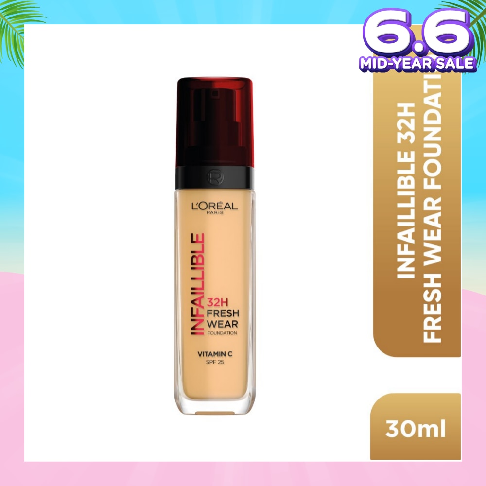 L'OREAL PARIS MAKEUP Infaillible 32H Fresh Wear Foundation Vitamin C SPF25 140 Golden Beige 30ml