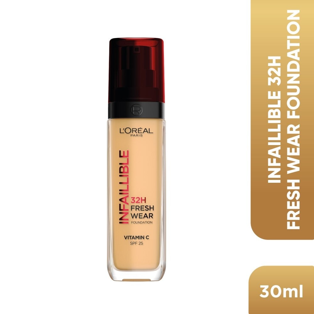 L'OREAL PARIS MAKEUP Infaillible 32H Fresh Wear Foundation Vitamin C SPF25 140 Golden Beige 30ml