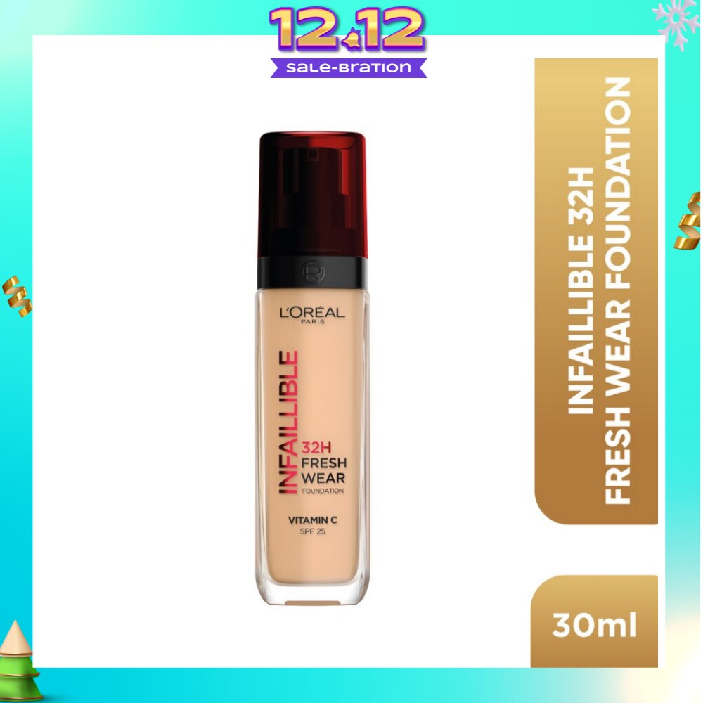L'OREAL PARIS MAKEUP Infaillible 32H Fresh Wear Foundation Vitamin C SPF25 220 Sunpuro Sable 30ml