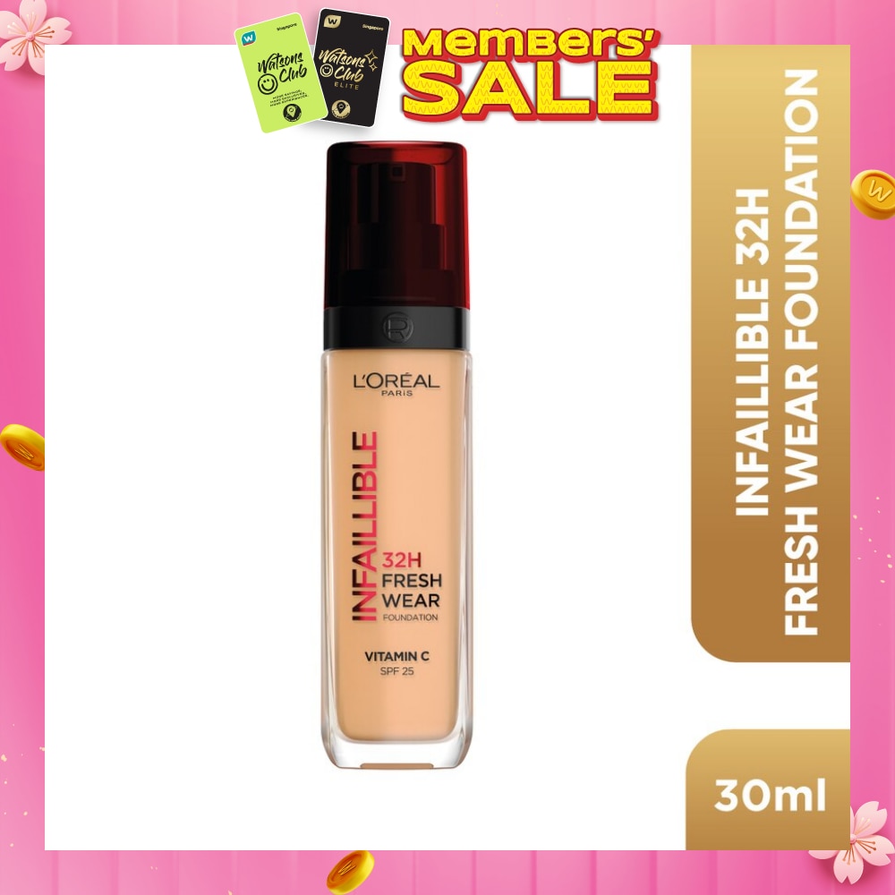 L'OREAL PARIS MAKEUP Infaillible 32H Fresh Wear Foundation Vitamin C SPF25 250 Radiant Sand 30ml