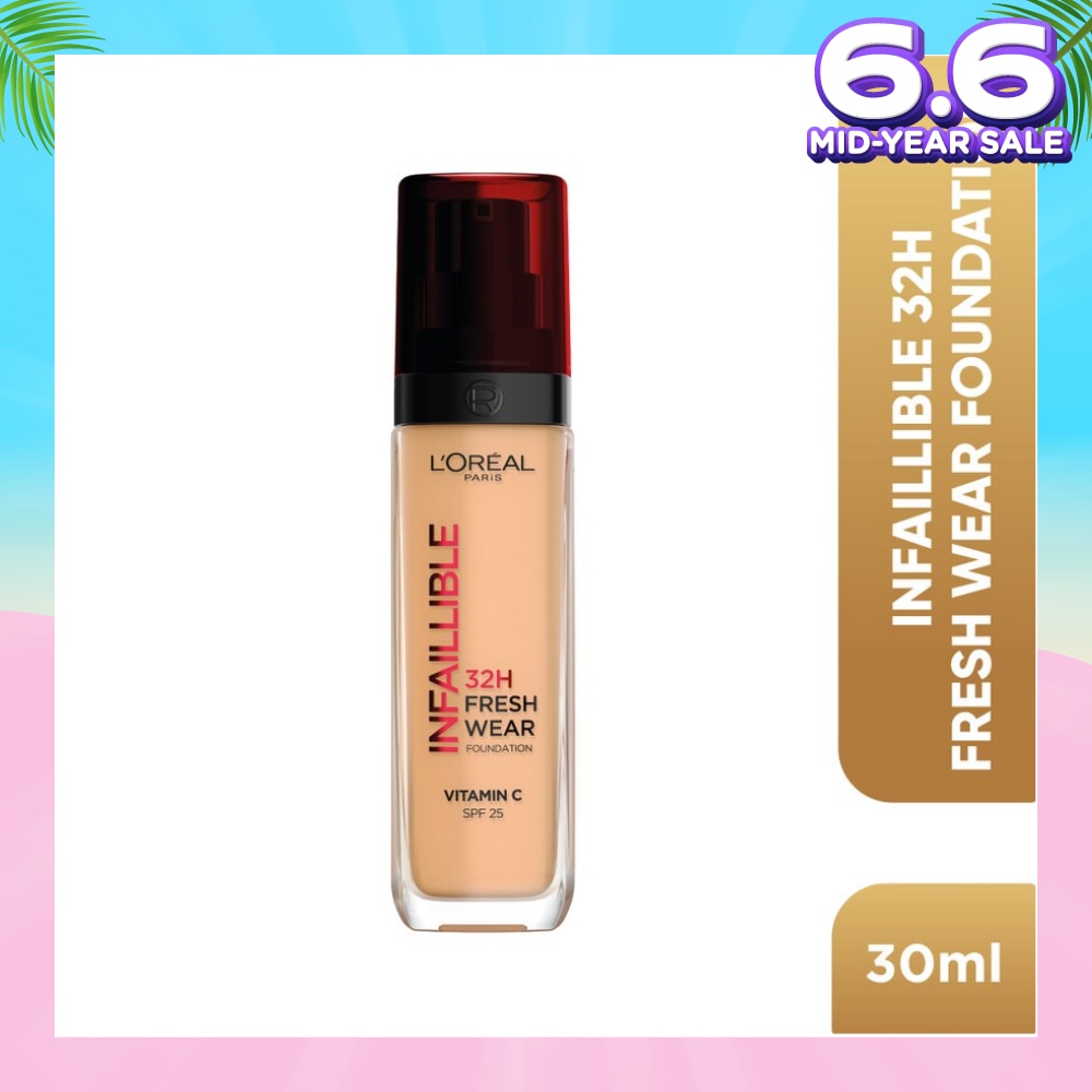 L'OREAL PARIS MAKEUP Infaillible 32H Fresh Wear Foundation Vitamin C SPF25 250 Radiant Sand 30ml