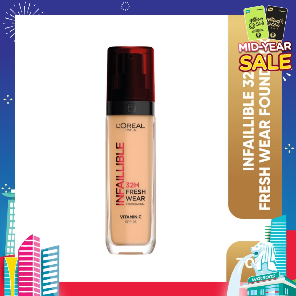 L'OREAL PARIS MAKEUP Infaillible 32H Fresh Wear Foundation Vitamin C SPF25 250 Radiant Sand 30ml