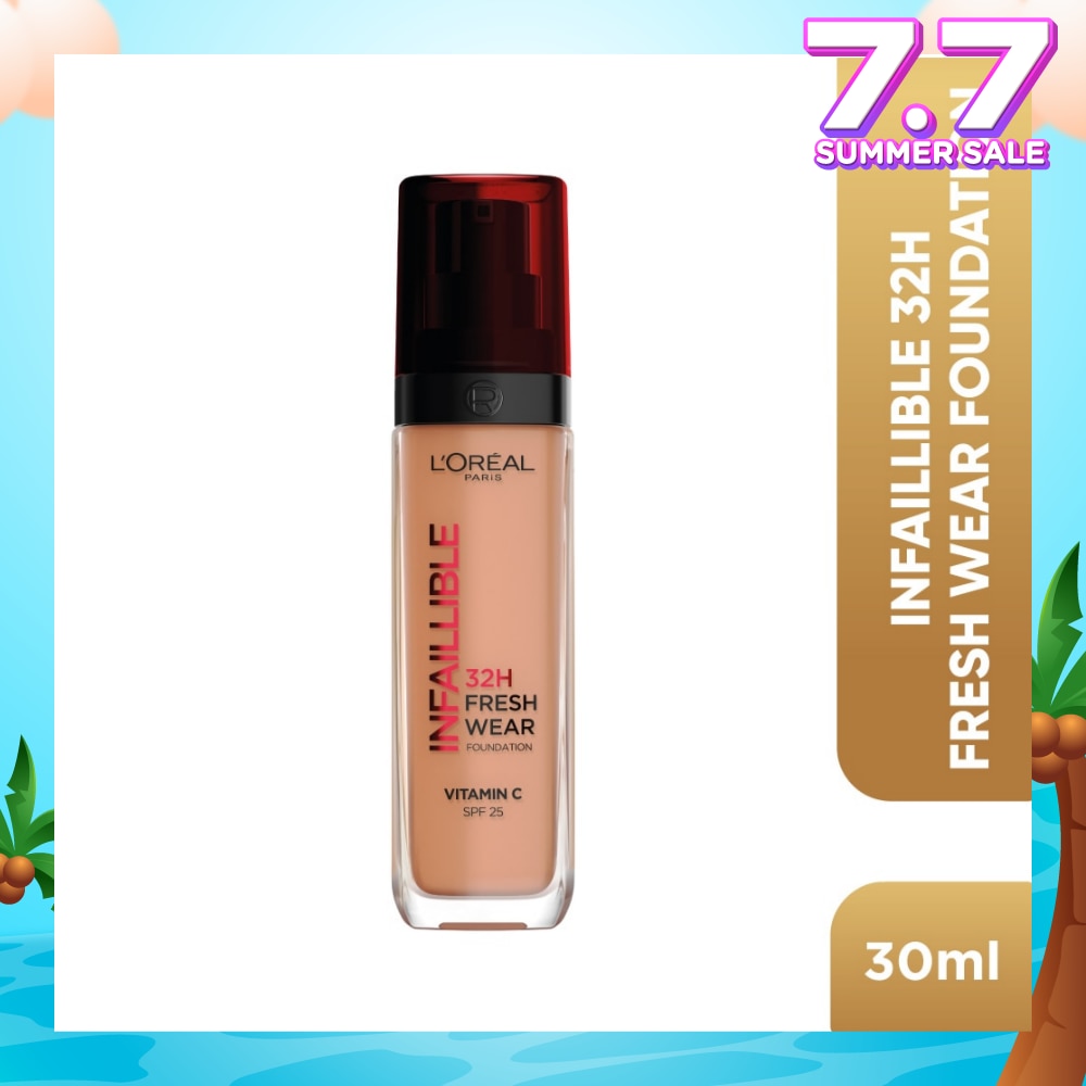 L'OREAL PARIS MAKEUP Infaillible 32H Fresh Wear Foundation Vitamin C SPF25 300 Amber 30ml