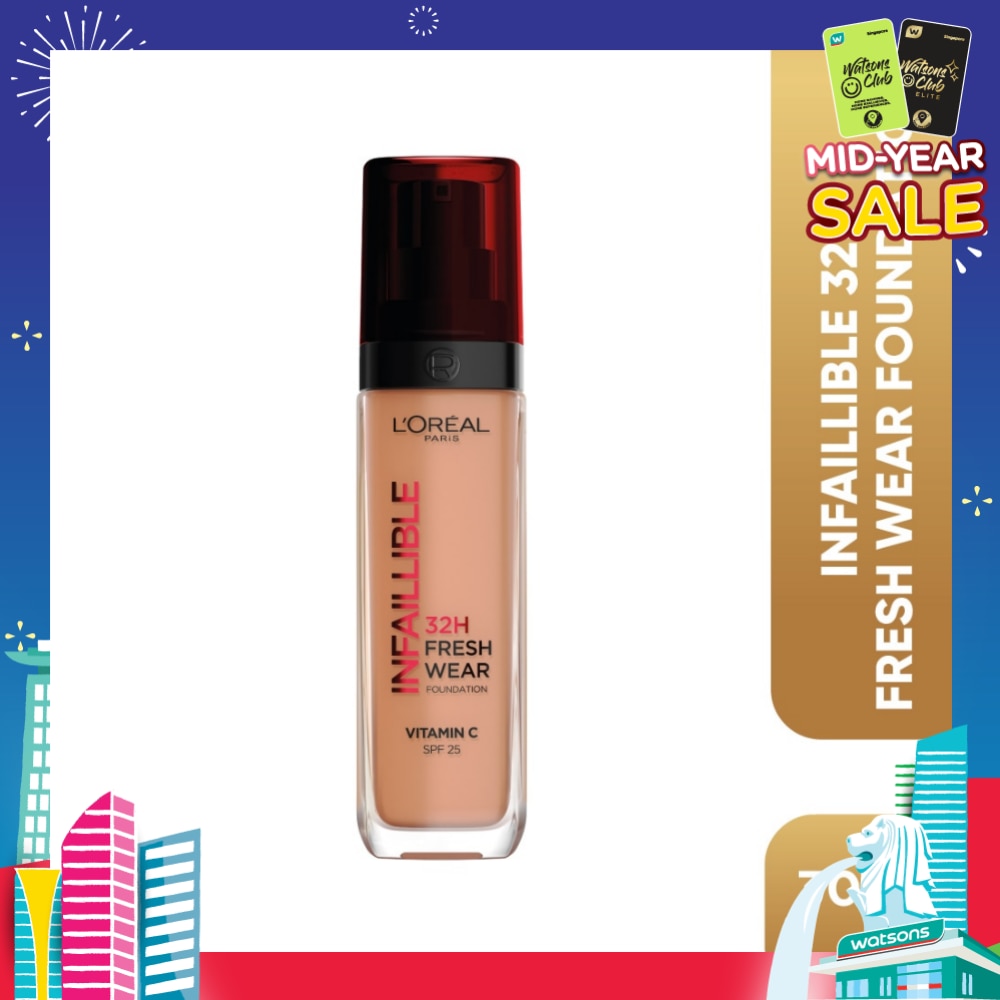 L'OREAL PARIS MAKEUP Infaillible 32H Fresh Wear Foundation Vitamin C SPF25 300 Amber 30ml