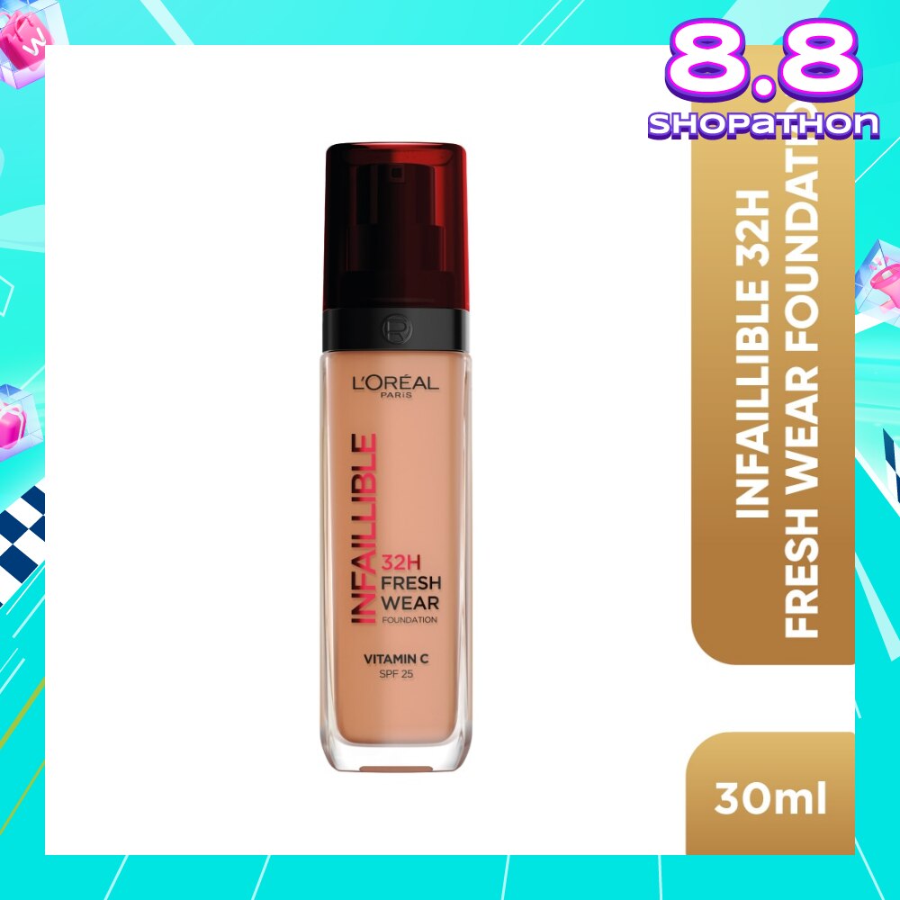 L'OREAL PARIS MAKEUP Infaillible 32H Fresh Wear Foundation Vitamin C SPF25 300 Amber 30ml