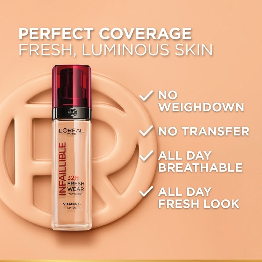 Infaillible 32H Fresh Wear Foundation Vitamin C SPF25 330 Hazelnut 30ml