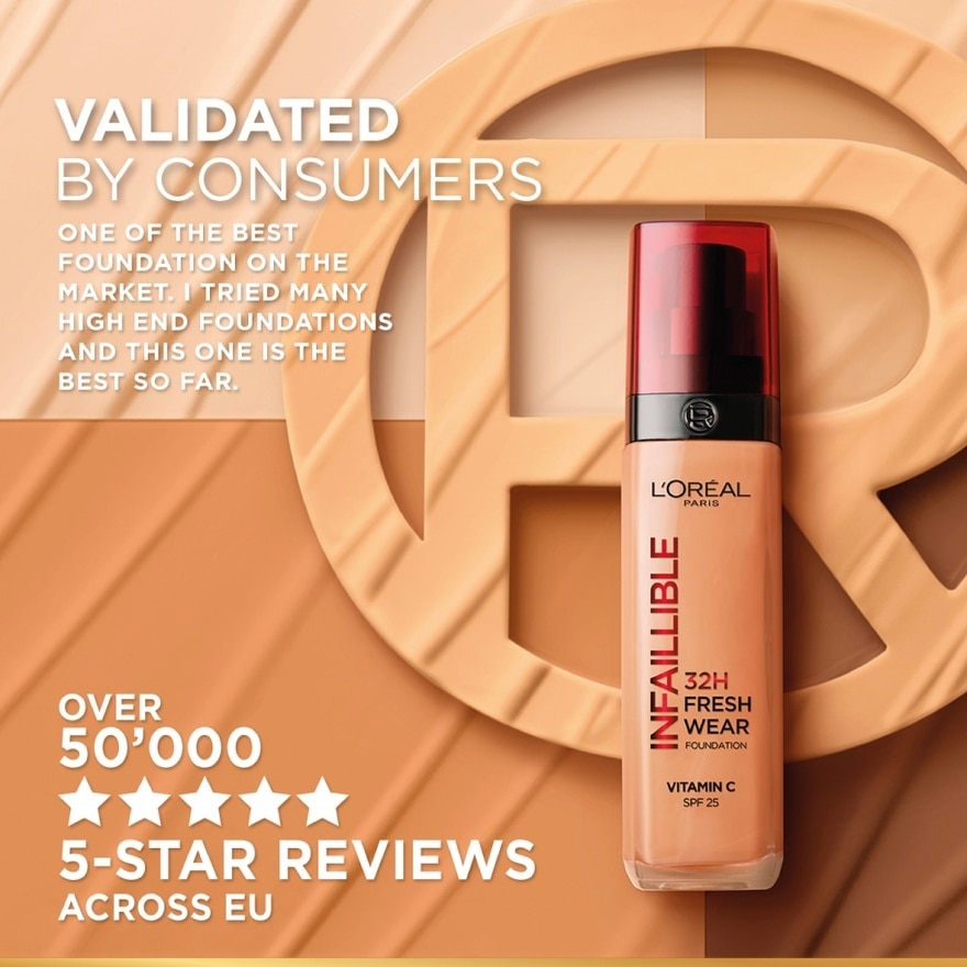 Infaillible 32H Fresh Wear Foundation Vitamin C SPF25 330 Hazelnut 30ml