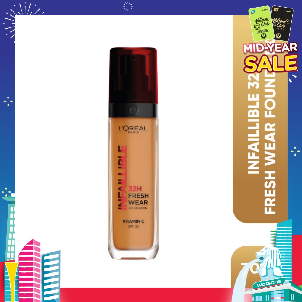 L'OREAL PARIS MAKEUP Infaillible 32H Fresh Wear Foundation Vitamin C SPF25 330 Hazelnut 30ml