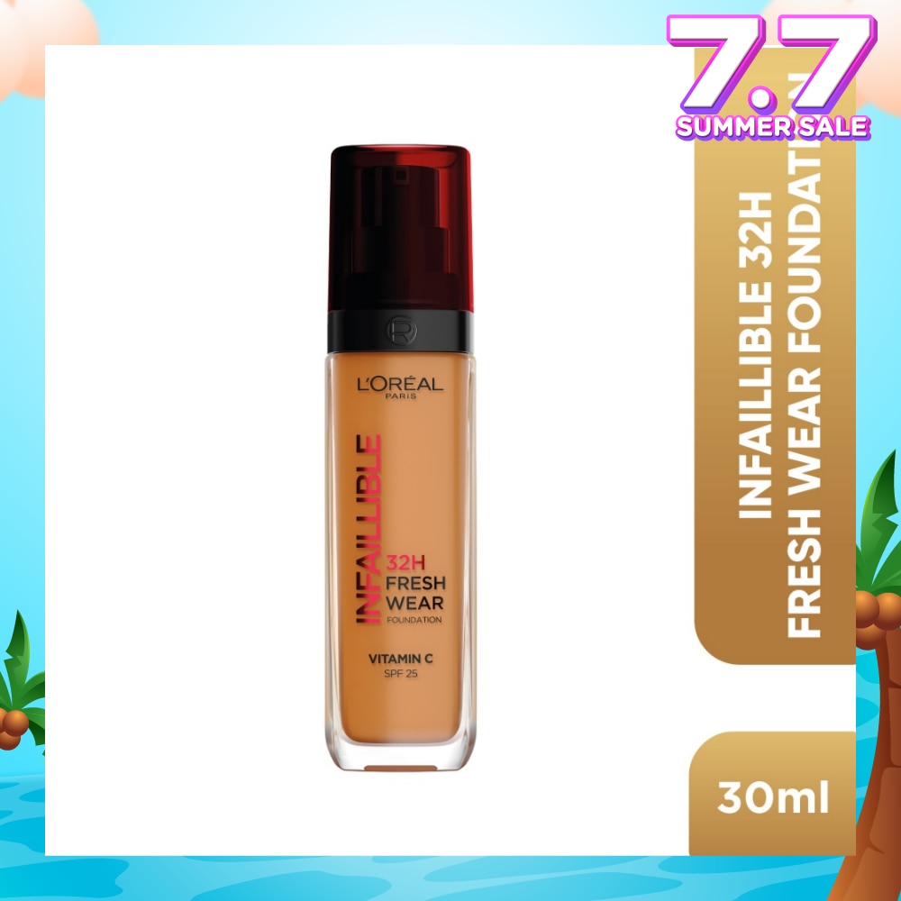 L'OREAL PARIS MAKEUP Infaillible 32H Fresh Wear Foundation Vitamin C SPF25 330 Hazelnut 30ml