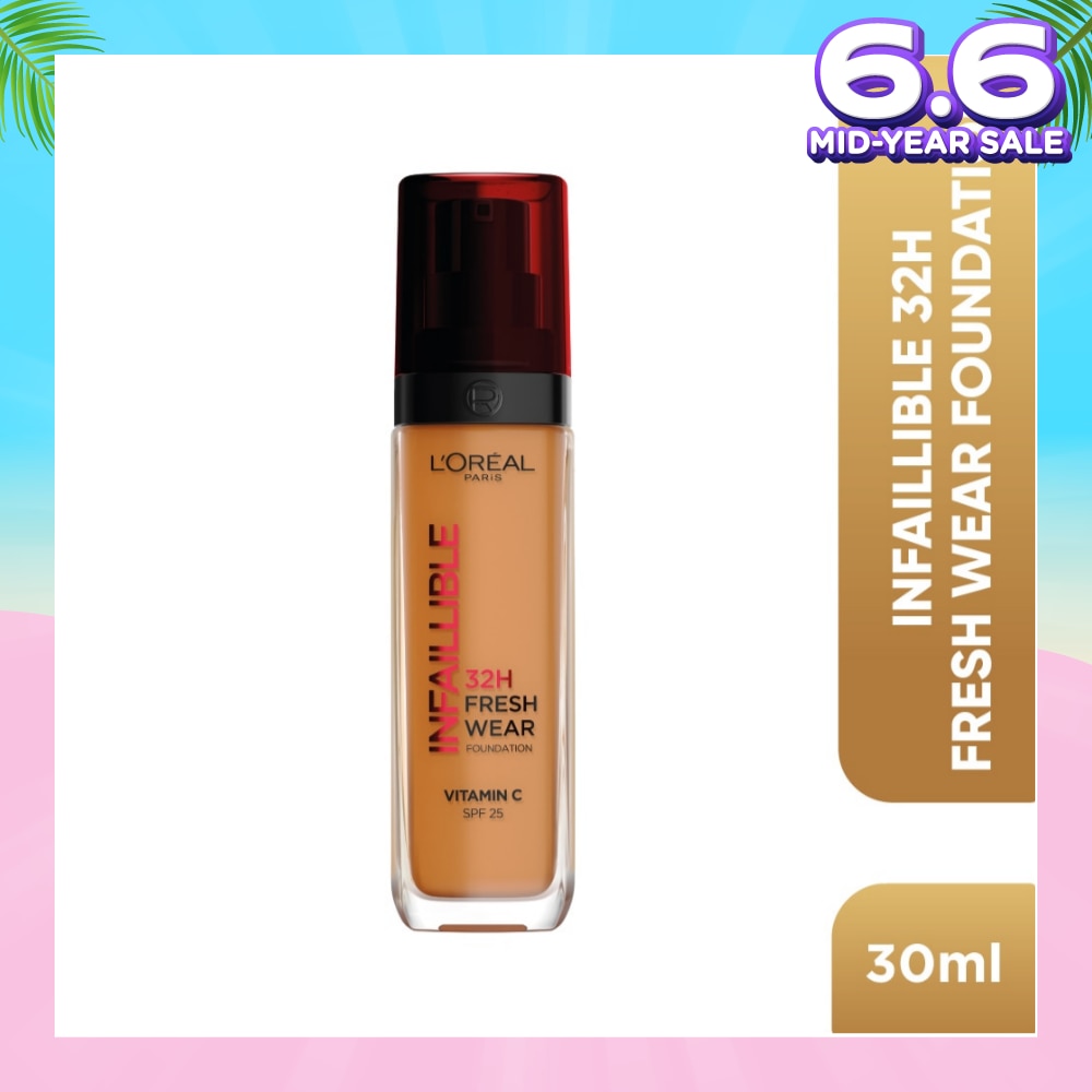 L'OREAL PARIS MAKEUP Infaillible 32H Fresh Wear Foundation Vitamin C SPF25 330 Hazelnut 30ml