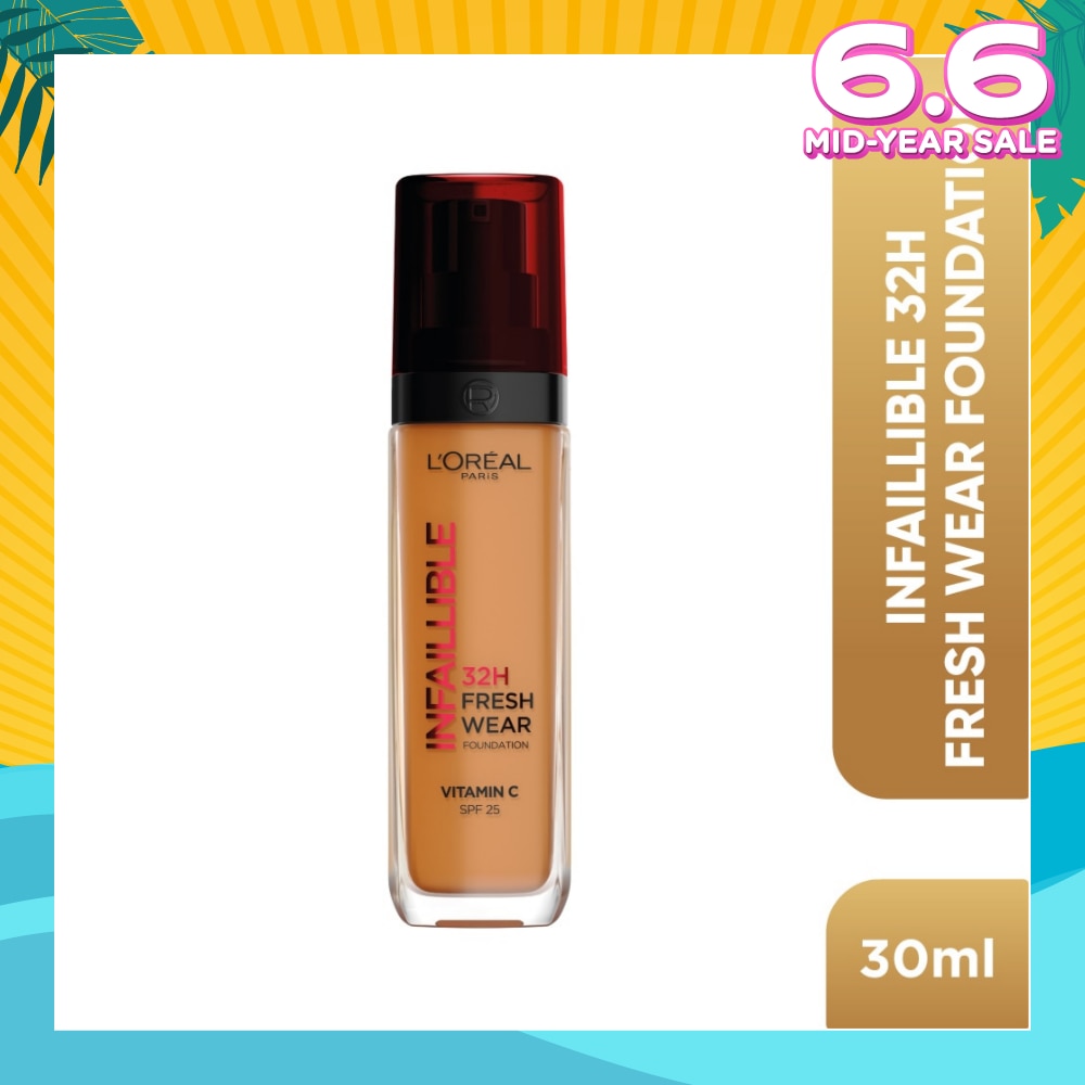 L'OREAL PARIS MAKEUP Infaillible 32H Fresh Wear Foundation Vitamin C SPF25 330 Hazelnut 30ml