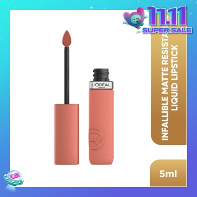 L'OREAL PARIS MAKEUP Infaillible Matte Resistance Liquid Lipstick Nude 601 Worth It 1s