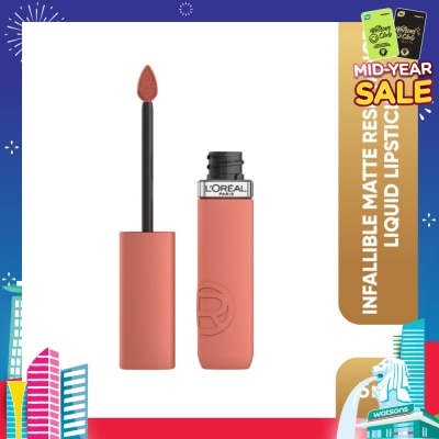 L'OREAL PARIS MAKEUP Infaillible Matte Resistance Liquid Lipstick Nude 601 Worth It 1s