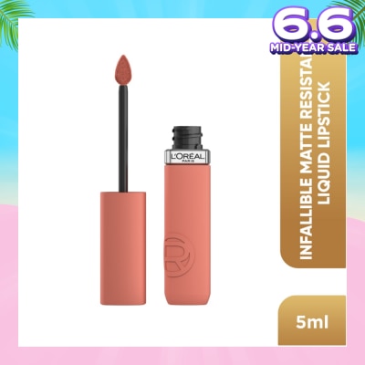 L'OREAL PARIS MAKEUP Infaillible Matte Resistance Liquid Lipstick Nude 601 Worth It 1s