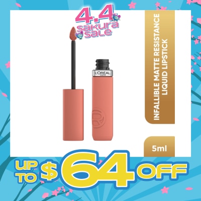 L'OREAL PARIS MAKEUP - Infaillible Matte Resistance Liquid Lipstick Nude 601 Worth It 1s