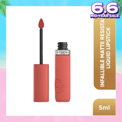 L'OREAL PARIS MAKEUP Infaillible Matte Resistance Liquid Lipstick Nude 630 Rose Heat 1s
