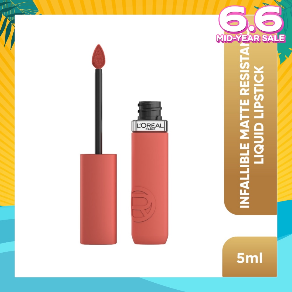 Infaillible Matte Resistance Liquid Lipstick Nude 630 Rose Heat 1s