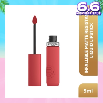 L'OREAL PARIS MAKEUP Infaillible Matte Resistance Liquid Lipstick Nude 645 Crush Alert 1s