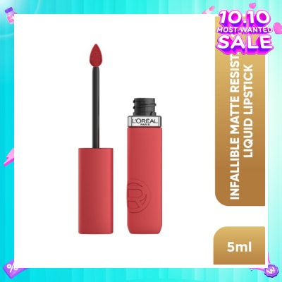 L'OREAL PARIS MAKEUP Infaillible Matte Resistance Liquid Lipstick Nude 645 Crush Alert 1s