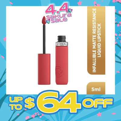 L'OREAL PARIS MAKEUP - Infaillible Matte Resistance Liquid Lipstick Nude 645 Crush Alert 1s