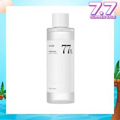 ANUA Heartleaf 77% Soothing Toner (pH5.5 + Calming Skin + Purifying) 250ml