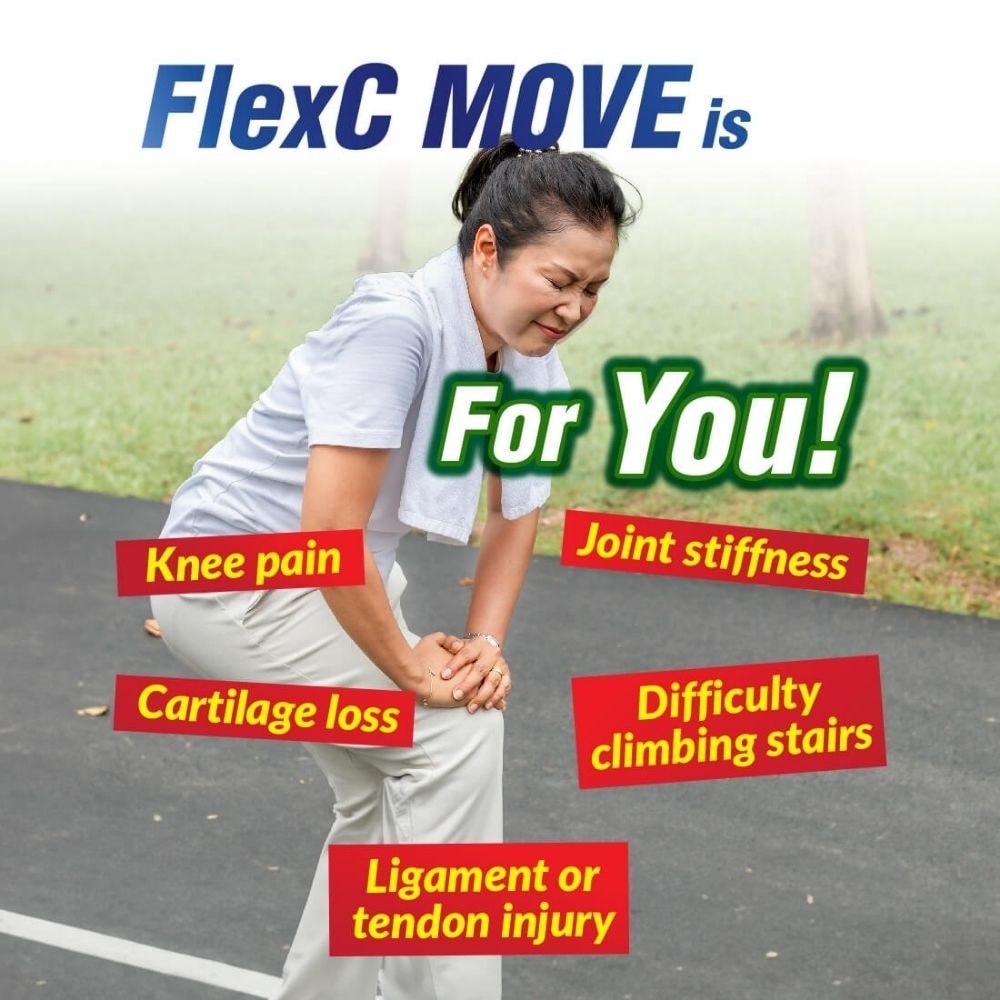 FlexC MOVE UC-II Collagen with Vitamin D3 & Elastin Supplement Capsule (Joint Mobility & Flexibility) 45s image
