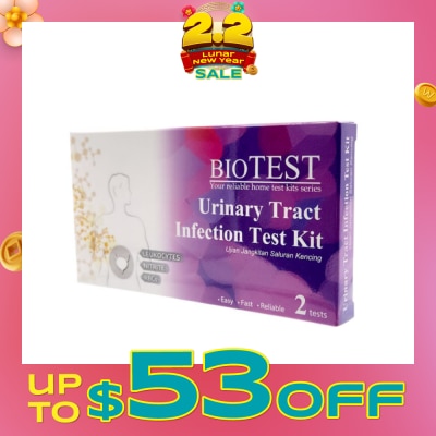 BIOTEST Urinary Tract Infection Test Kit 2s