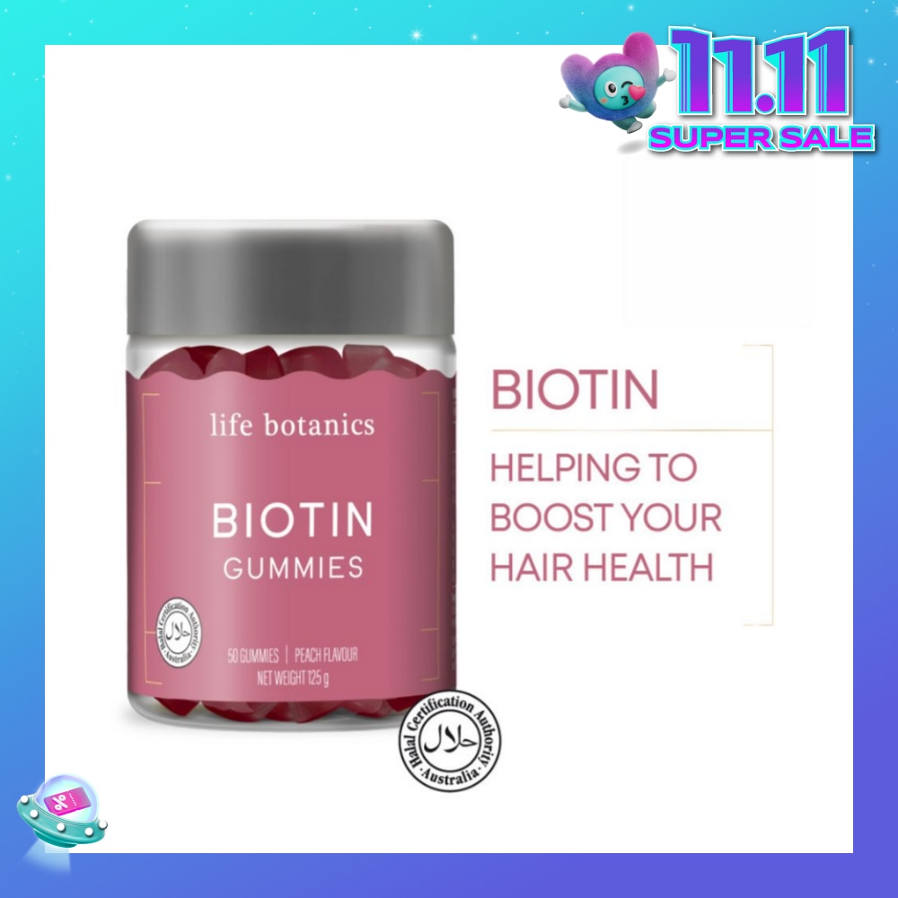 Biotin Peach Gummy (To Boost Hair Health) 50s