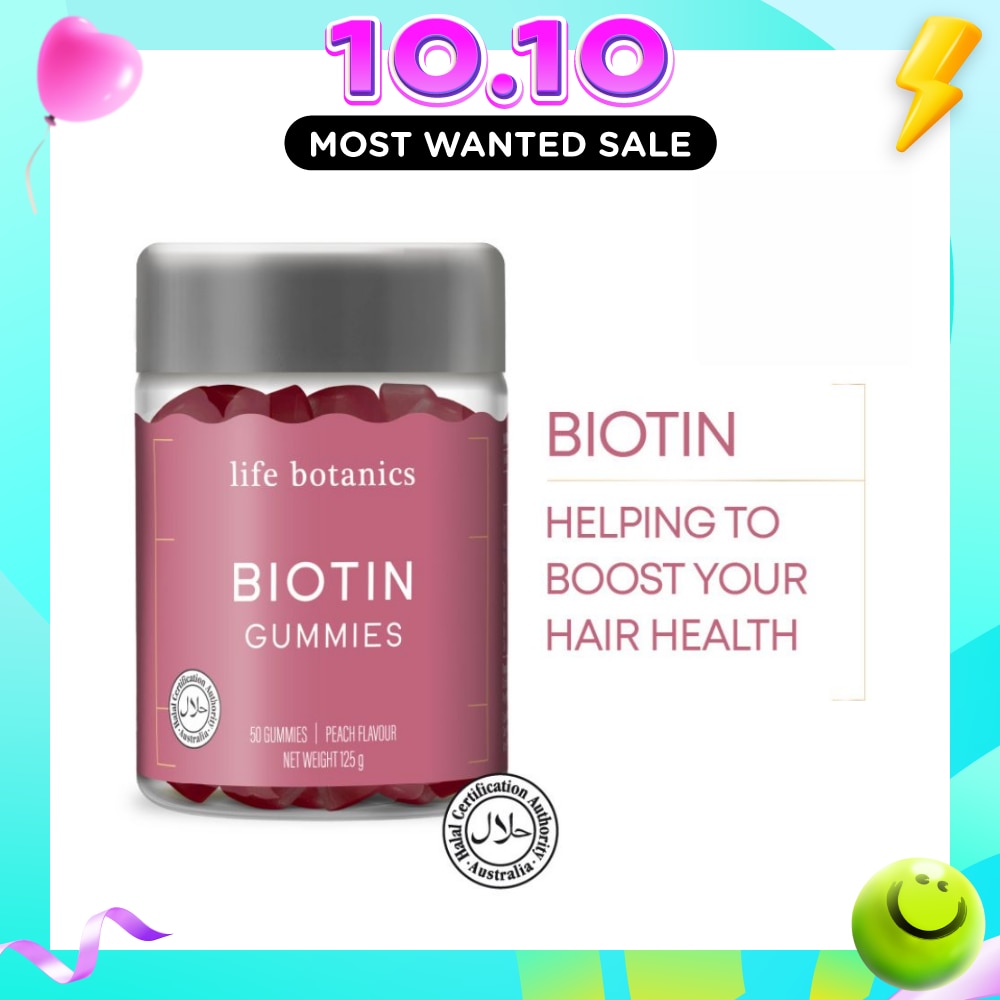 Biotin Peach Gummy (To Boost Hair Health) 50s image