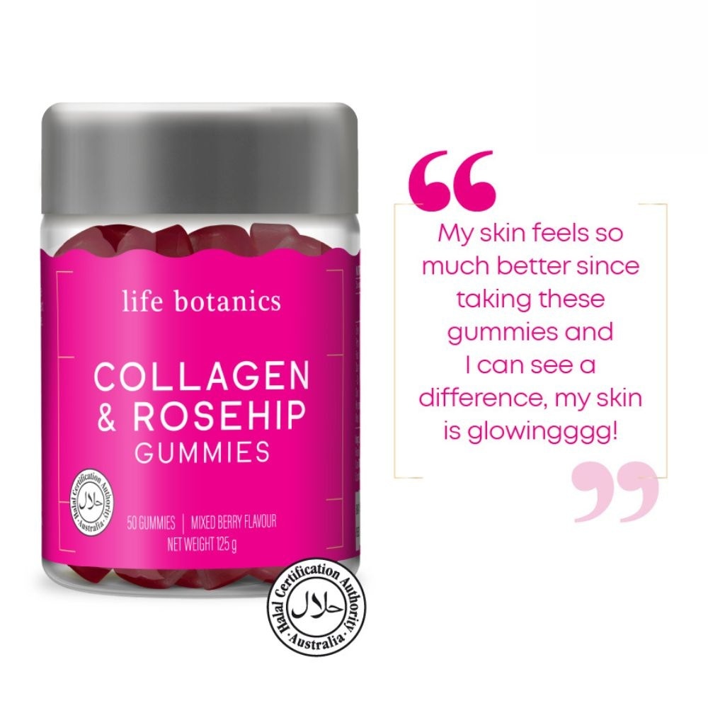 Collagen & Rosehip Mixed Berry Gummy (For Give Skin A Healthy Glow From Inside Out) 50s