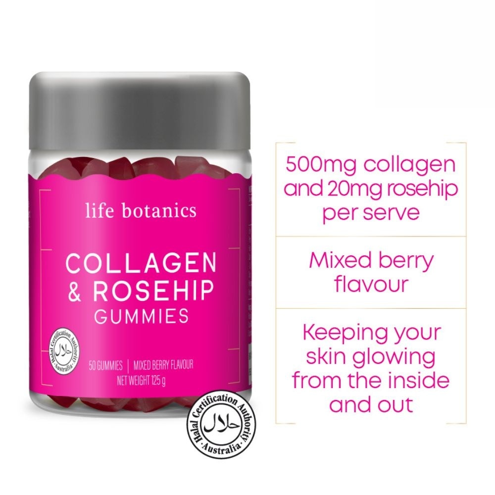 Collagen & Rosehip Mixed Berry Gummy (For Give Skin A Healthy Glow From Inside Out) 50s
