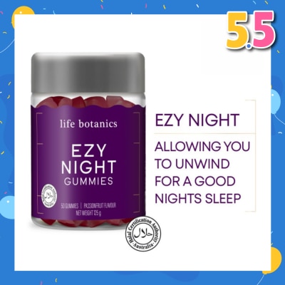 LIFE BOTANICS Ezy Night Passionfruit Gummy (To Help Easily Relax & Unwind For A Good Nights Sleep) 50s