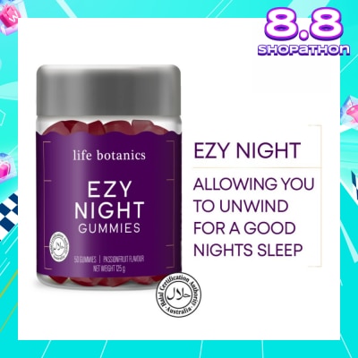 LIFE BOTANICS Ezy Night Passionfruit Gummy (To Help Easily Relax & Unwind For A Good Nights Sleep) 50s