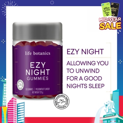 LIFE BOTANICS Ezy Night Passionfruit Gummy (To Help Easily Relax & Unwind For A Good Nights Sleep) 50s
